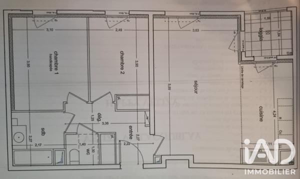 Appartement à vendre 3 pièces 65 m² Vélizy-Villacoublay