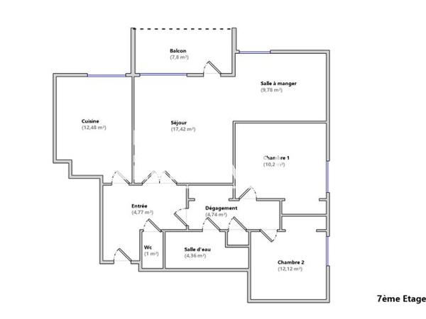 Location Appartement 4 pièces 76.8 m² - TOUR C Bourg En Bresse 01000