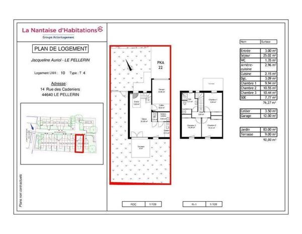 Maison 4 pièces - 44640 Le Pellerin