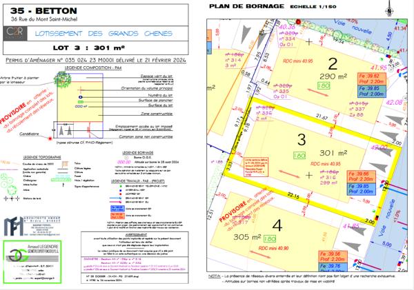 BETTON lotissement "Les Grands Chênes" de 334m² à 288m²