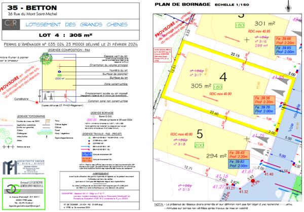 BETTON lotissement "Les Grands Chênes" de 334m² à 288m²