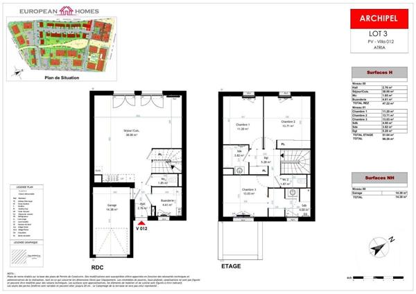 Maison à vendre  4 pièces - 98,26 m2 LA VERPILLIERE - 38