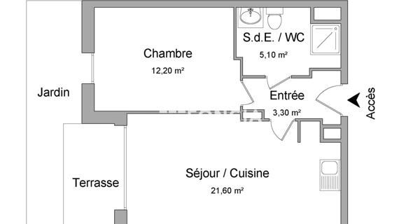 Location Appartement 2 pièces 42.2 m² - Livry-gargan 93190