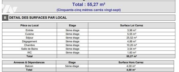 COURBEVOIE DERNIER ETAGE 2P BALCON CAVE PARKING