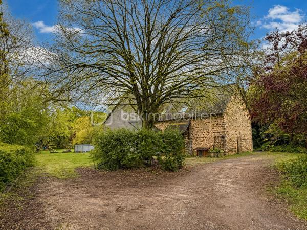 Vous recherchez une maison avec de la pierre, du bois, de la verdure et du calme... une maison vous offrant un beau potentiel, avec quelques travaux de finitions afin de la mettre à votre goût ? J'ai peut-être ça, lisez la suite !
Dès votre arrivée dans le chemin, vous pourrez succomber au charme de cette maison en pierre avec son extension bois....
Nous commencerons la visite par une vaste entrée, elle distribue la pièce de vie lumineuse de 40m2 avec sa grande baie donnant accès direct au jardin,  elle comprend le salon-séjour et la cuisine aménagée et équipée récente. La pièce de vie est une extension bois qui a été construite en 2020.  Nous poursuivrons avec un espace buanderie de 6m2, un wc séparé, et une suite parentale de 21m2 avec un espace chambre, un dressing et une salle d'eau privative. 
Direction ensuite l'étage, une vaste mezzanine de 20m2 pouvant aisément accueillir un espace bureau, une salle de jeux distribue une salle de bain de 6m2, un wc séparé, une chambre de 9m2 et deux autres chambres de 13m2 au sol. Le mode de chauffage est électrique. Plusieurs menuiseries ont été changées en pvc double vitrage, la grande baie du salon en double vitrage sera à envisager. La taxe foncière est de 640€. 
Allons à l'extérieur, entourée de végétation, vous pourrez profiter en toute tranquillité, sans aucun vis à vis, de la parcelle de 3200m2. Non attenant à la maison un atelier vous y attend pour y mettre voitures, motos, bricolage etc... . Vous souhaiteriez pouvoir stationner votre voiture à toute proximité de l'entrée de votre maison ? Pas de soucis, vous pourrez aisément créer un carport sur un des cotés de la maison. Un puits, non raccordé à la maison, est présent. 
Alors ce bien semble correspondre à vos critères de recherche ? Ne tardez pas, appelez-moi !