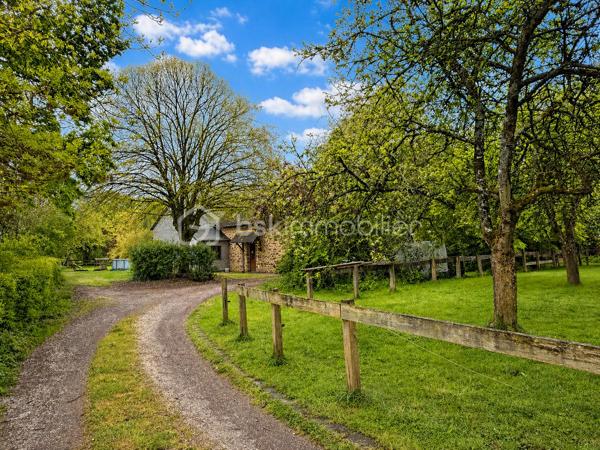 Vous recherchez une maison avec de la pierre, du bois, de la verdure et du calme... une maison vous offrant un beau potentiel, avec quelques travaux de finitions afin de la mettre à votre goût ? J'ai peut-être ça, lisez la suite !
Dès votre arrivée dans le chemin, vous pourrez succomber au charme de cette maison en pierre avec son extension bois....
Nous commencerons la visite par une vaste entrée, elle distribue la pièce de vie lumineuse de 40m2 avec sa grande baie donnant accès direct au jardin,  elle comprend le salon-séjour et la cuisine aménagée et équipée récente. La pièce de vie est une extension bois qui a été construite en 2020.  Nous poursuivrons avec un espace buanderie de 6m2, un wc séparé, et une suite parentale de 21m2 avec un espace chambre, un dressing et une salle d'eau privative. 
Direction ensuite l'étage, une vaste mezzanine de 20m2 pouvant aisément accueillir un espace bureau, une salle de jeux distribue une salle de bain de 6m2, un wc séparé, une chambre de 9m2 et deux autres chambres de 13m2 au sol. Le mode de chauffage est électrique. Plusieurs menuiseries ont été changées en pvc double vitrage, la grande baie du salon en double vitrage sera à envisager. La taxe foncière est de 640€. 
Allons à l'extérieur, entourée de végétation, vous pourrez profiter en toute tranquillité, sans aucun vis à vis, de la parcelle de 3200m2. Non attenant à la maison un atelier vous y attend pour y mettre voitures, motos, bricolage etc... . Vous souhaiteriez pouvoir stationner votre voiture à toute proximité de l'entrée de votre maison ? Pas de soucis, vous pourrez aisément créer un carport sur un des cotés de la maison. Un puits, non raccordé à la maison, est présent. 
Alors ce bien semble correspondre à vos critères de recherche ? Ne tardez pas, appelez-moi !