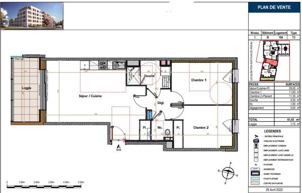 Appartement T3 proche de l'université et tramway. Livraison 2ème trim 2025 !