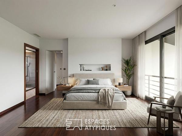 Contemporaine avec bureaux indépendants et piscine chauffée proche de Blagnac