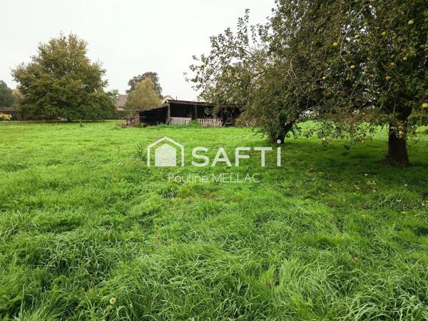 Aux amoureux du calme de la campagne , cette maison  individuelle avec son terrain de plus de 3000 m2 vous séduira . Idéale pour une famille