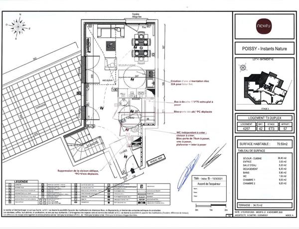 Appartement 3 pièces 71 m2
