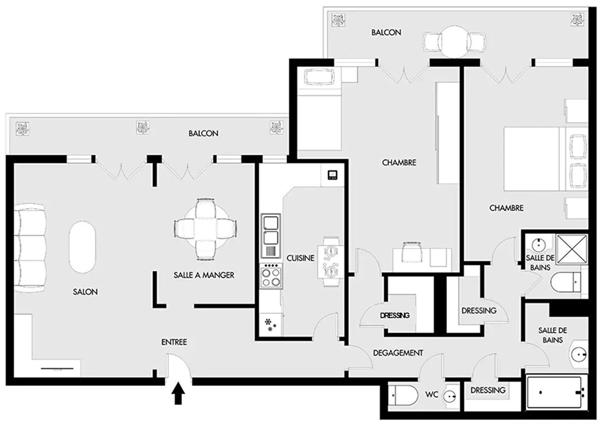 Appartement familial Paris 19, 4 pièces 96 m2