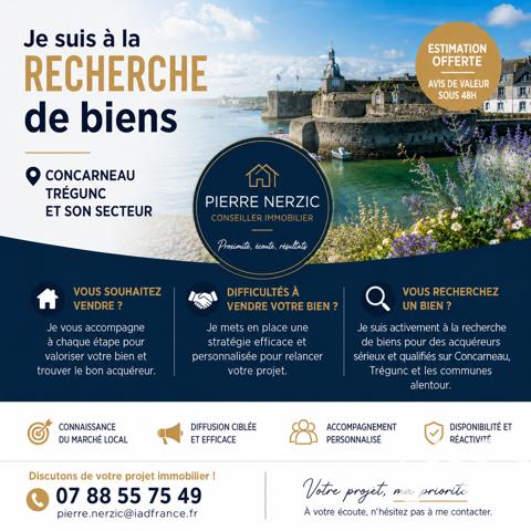 Maison à vendre 6 pièces 206 m² Concarneau