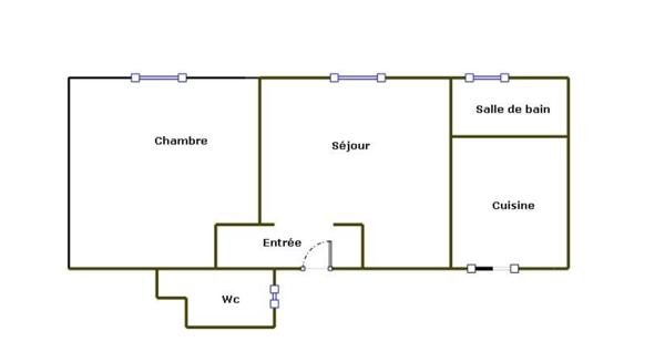 Appartement 2 pièces - 33 m² Exclusivité efficity