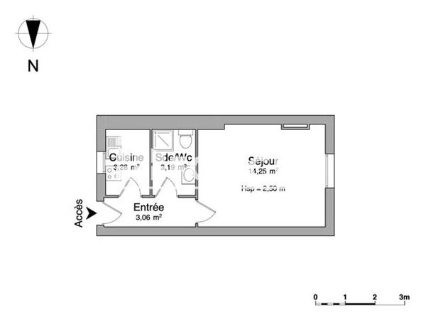 Location Studio 23.8 m² - 6 AVENUE DUNAN Hyeres 83400