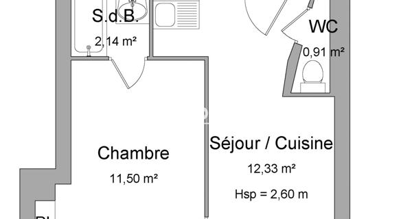 Location Appartement 2 pièces 26.88 m² - Versailles 78000