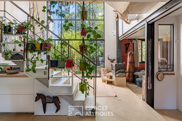 Maison d’architecte au style loft avec jardin et terrasses à Châtillon limite Clamart