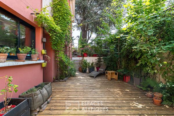 Maison d’architecte au style loft avec jardin et terrasses à Châtillon limite Clamart
