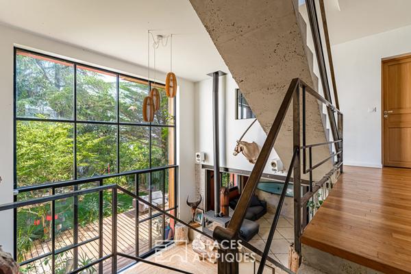 Maison d’architecte au style loft avec jardin et terrasses à Châtillon limite Clamart