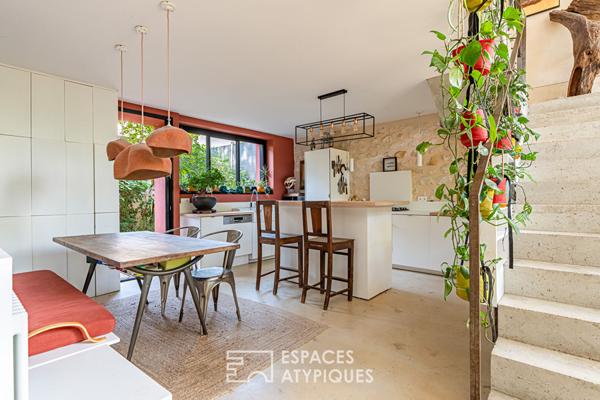 Maison d’architecte au style loft avec jardin et terrasses à Châtillon limite Clamart