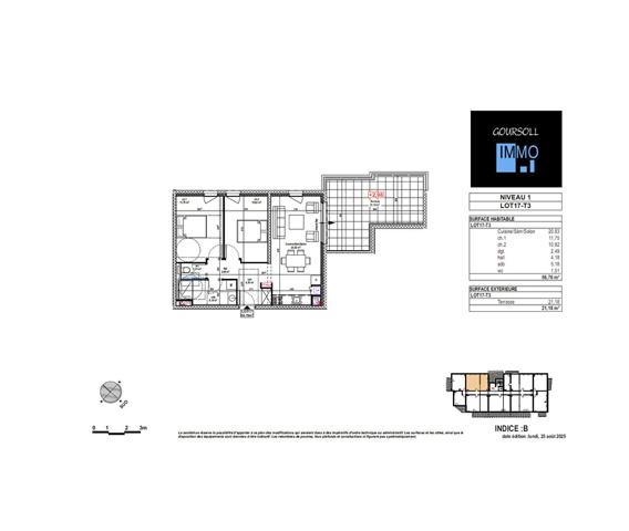 Appartement 3 pièces 56 m2