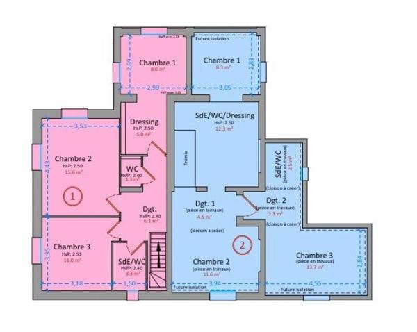 Maison, 3 chambres, atelier