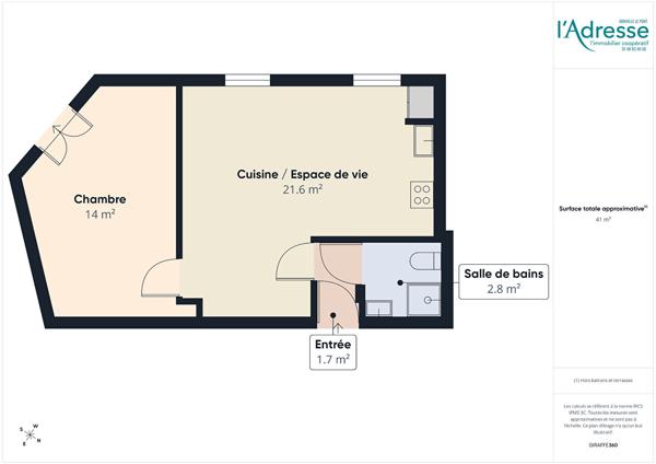 Appartement Alfortville 2 pièce(s) 41.08 m2