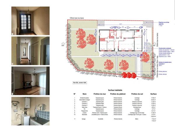 Maison de plain-pied de 124 m² à rafraîchir – 3 chambres + bureau et garage – sur 520 m² de terrain