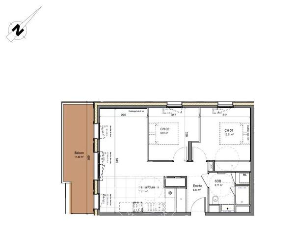Morzine, Appartement 2 Chambres -  57 m² à vendre