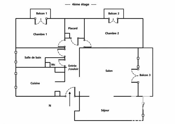 Appartement à vendre 3 pièces 69 m² Angers