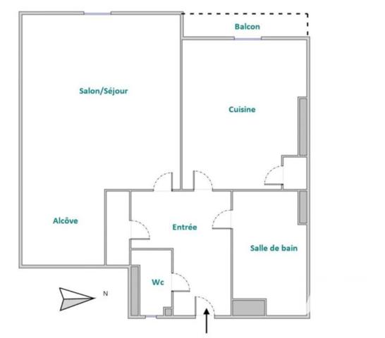 Appartement à vendre 2 pièces 48,29 m² Grenoble
