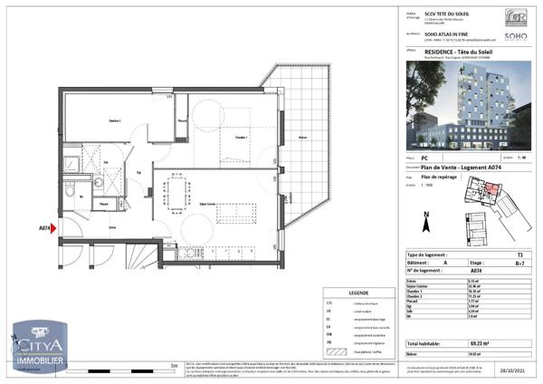Appartement à louer 3 pièces 69.23m² Saint-Étienne (42000)