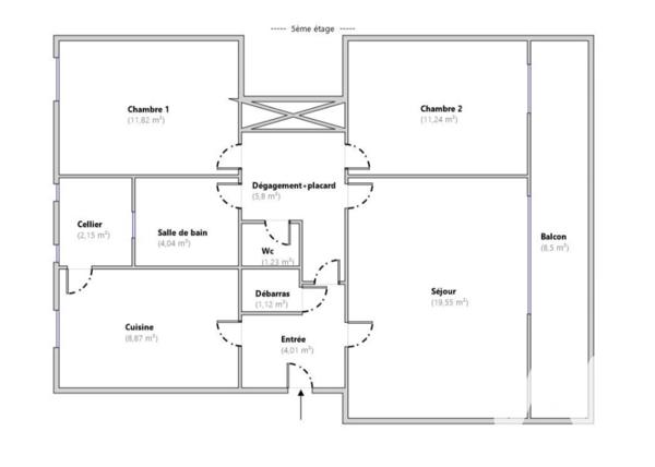 Appartement à vendre 3 pièces 70 m² Eaubonne