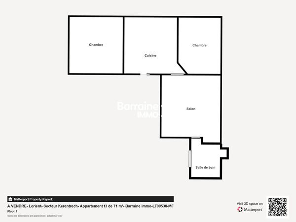Vente appartement à Lorient, 3 pièces 71m²