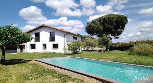 Rare - Maison T6 de 217 m² avec jardin arboré de 2 500 m² et piscine. LAUNAC (31)