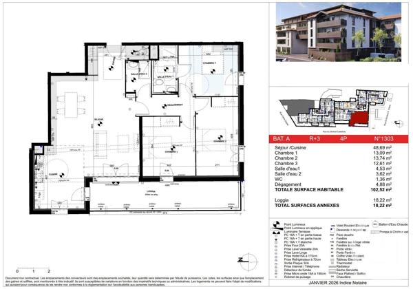 Appartement T4 à vendre  4 pièces - 102,52 m 2   LA TESTE DE BUCH  - 33