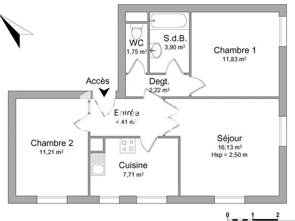 Location Appartement 3 pièces 59.2 m² - 14 RUE DE LA LEGION ETRANGERE Nancy 54000