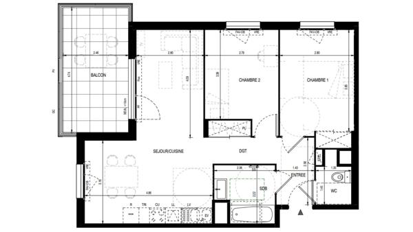 Appartement à vendre 3 pièces 62 m² Andrézieux-Bouthéon