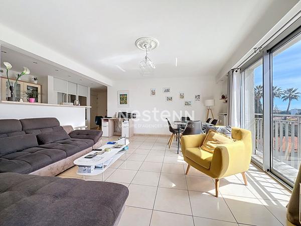 Golfe-Juan - 3P - 76m² - Proche mer - Parking - Cave - 2 terrasses - Sud - Centre ville - Calme