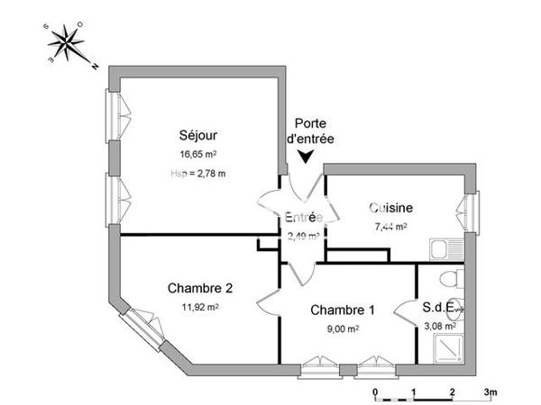 Location Appartement 3 pièces 50.58 m² - 11 RUE DE L'HIVER Mulhouse 68100