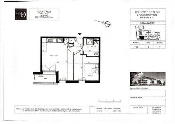 Appartement 2 pièces - 44830 Bouaye -  La Campagne