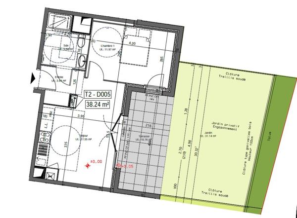 Appartement Vannes 38.24 m²