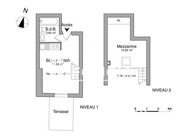 Location Studio 29.1 m² - 9 RUE BAZILLE BALARD Montpellier 34000
