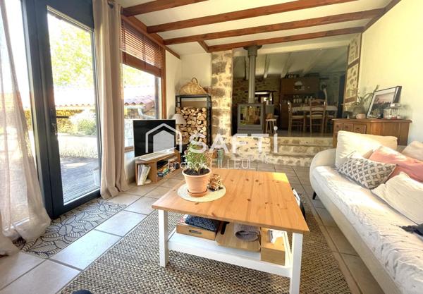 Maison de pierre rénovée avec jardin, dépendances