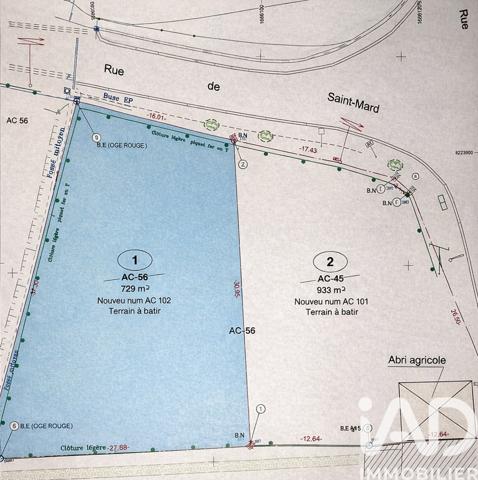 Terrain à vendre 729 m² Auger-Saint-Vincent