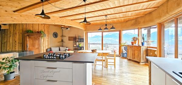 À vendre, Hauteurs du GROISY (Haute-Savoie)– Maison écologique 180m² avec vue panoramique Terrain 1500m²