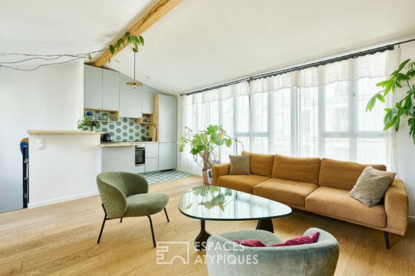 Duplex lumineux en dernier étage avec terrasse