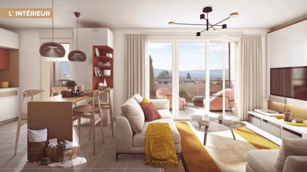 Appartement à vendre 2 pièces en rez-de-jardin BONS EN CHABLAIS (74)