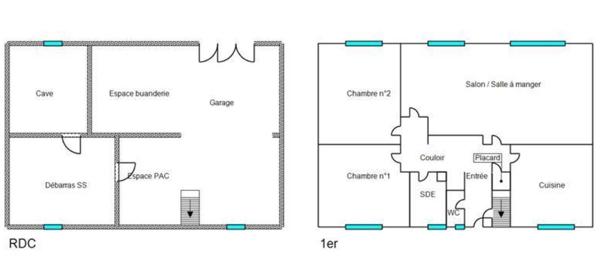Pavillon 2 chambres avec jardin de 404m2