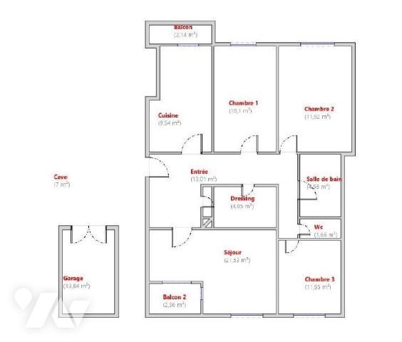 APPARTEMENT + CAVE+ GARAGE