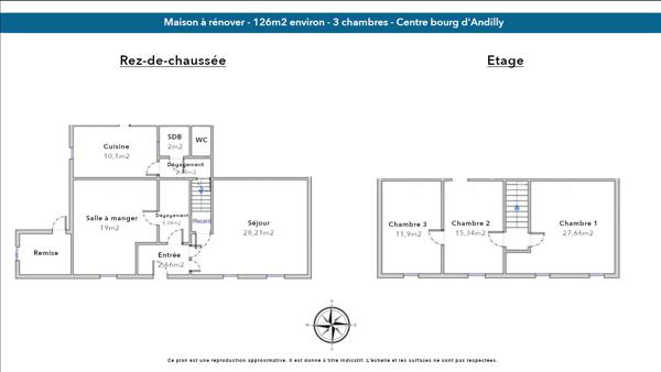Maison à vendre 4 pièces 126 m² Andilly